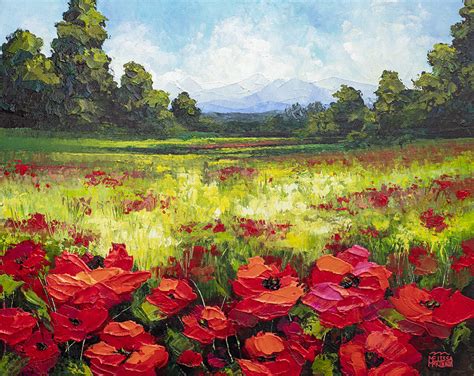 Wild Poppies Of Tuscany Ii 20x16 Melissa Mckinnon Art