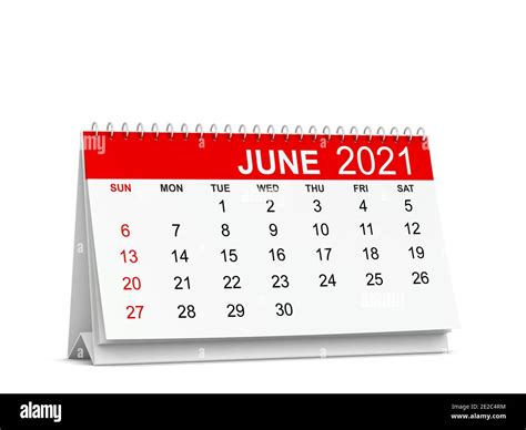 Calendar For Year 2021 Week Starts With Sunday 3d Illustration