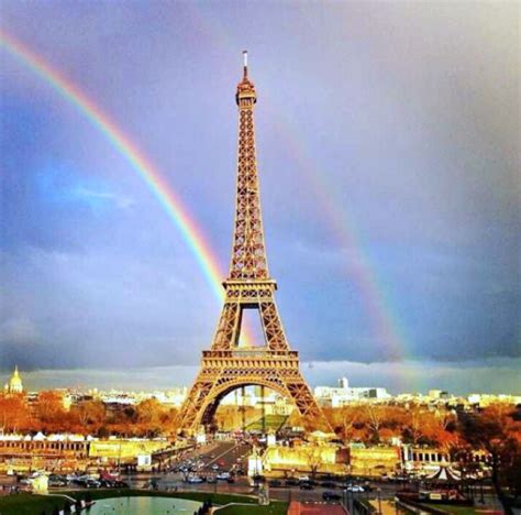 Rainbow Over The Eiffel Tower Paris Dream Destinations Paris