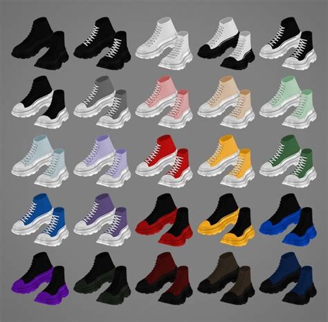 Ts High Top Sneakers At Mmsims Sims 4 Updates