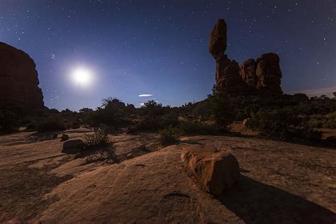 Desert Night Sky Moon