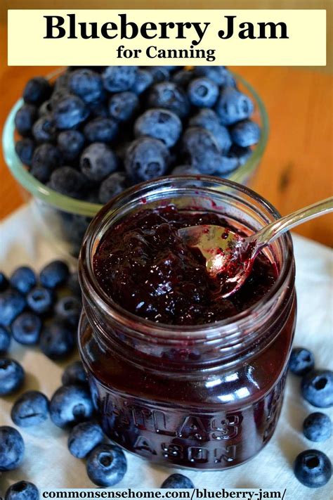 Blueberry Jam Low Sugar Recipe Blueberry Jam Canning Recipes