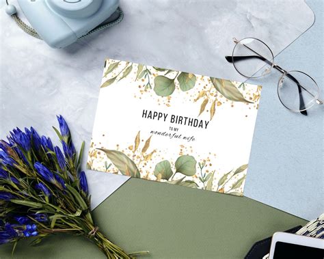 Editable Birthday Card Downloadable Birthday Card Etsy