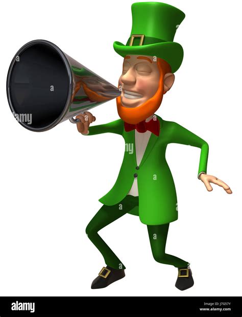 Ireland Irish Cartoon Goblin Leprechaun Green Guy Hat Illustration