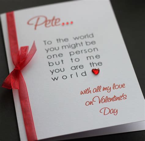 Get 30 wonderful ideas for the fella in your life. A5 Handmade Personalised LOVE QUOTE Valentine's Card ...