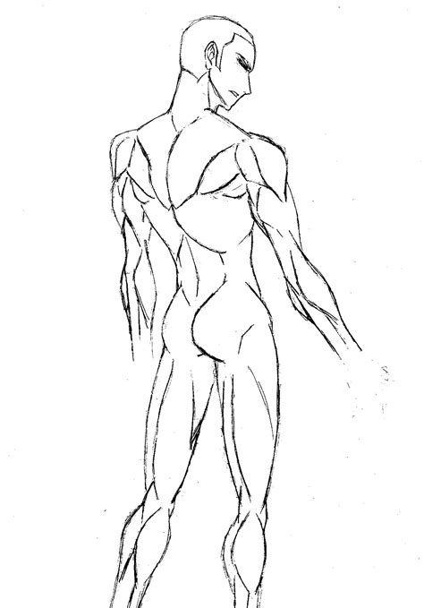 To draw the human back, identify the angle of the spine, and indicate it on canvas, then find the spines of the scapulas from which to connect and construct all the muscles of the upper back. Male Manga Drawing at GetDrawings.com | Free for personal use Male Manga Drawing of your choice