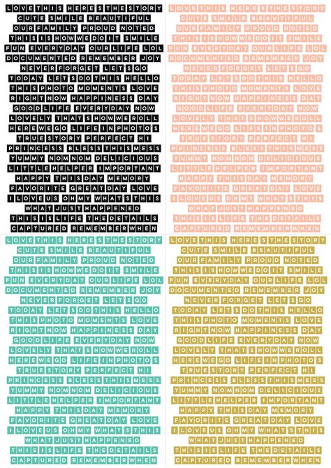 Word Confetti Freebie In The Pocket Design Word Stickers Journal