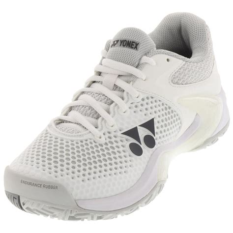 Yonex Womens Power Cushion Eclipsion 2 Tennis Shoes In White And Silver