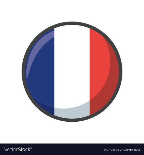 Isolated France Flag Icon Block Design Royalty Free Vector