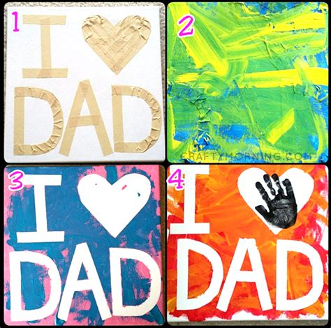 Tape Resist "I Love Dad" Canvas - Crafty Morning