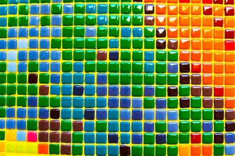 Premium Photo Panel Of Colored Mosaic Tiles