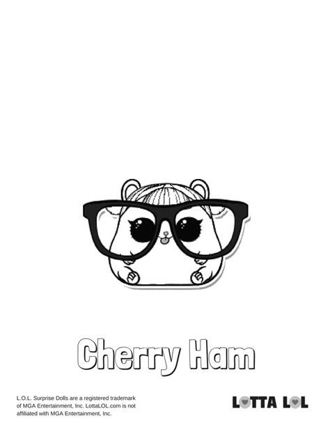 Cherry Ham Coloring Page Lotta Lol Kids Printable Coloring Pages