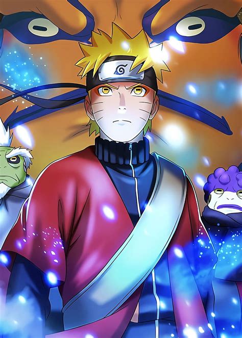 Naruto Sage Mode Poster By Onepiecetreasure Displate In 2021 Naruto