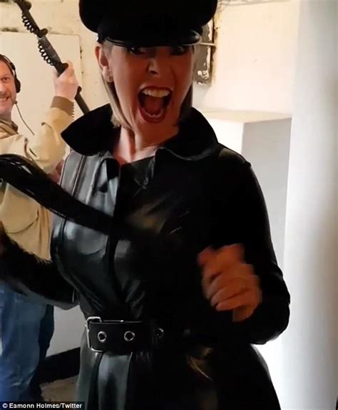 Ruth Langsford Wears Leather Dress And Plays With Whip Daily Mail Online