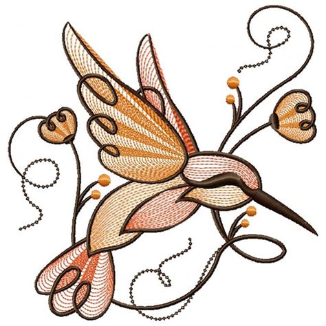 Machine Embroidery Designs Hummingbirds Collection Of 6 Machine