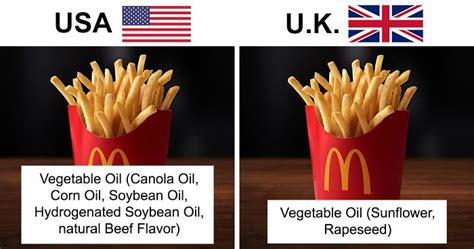Turns Out Similar Products In The UK And The US Have Very Different