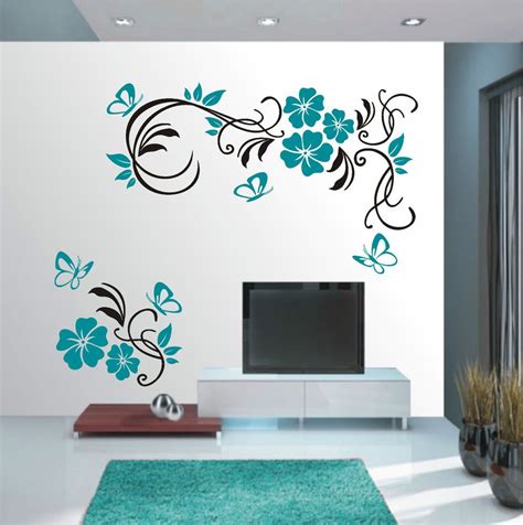 Weitere ideen zu wandtattoos, wandtattoo, wandsprüche. WANDTATTOO Wandaufkleber Wandsticker 2farbig Blumen Ranke ...