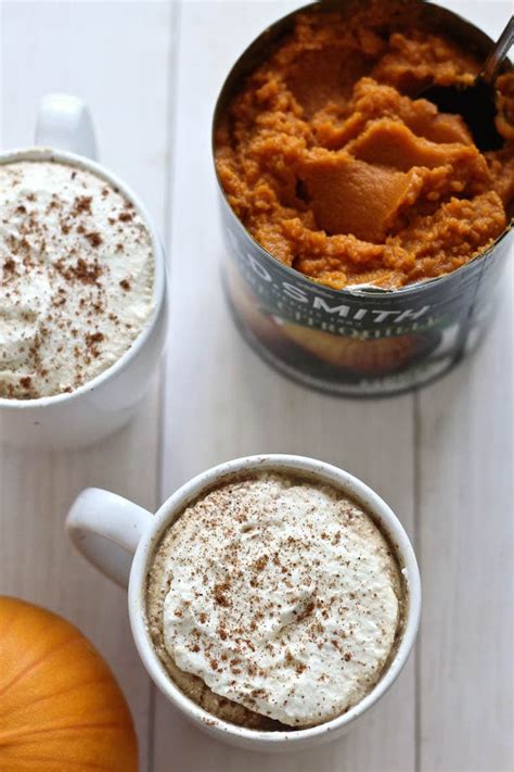 Pumpkin Spice Lattes With Real Pumpkin Puree The Girl On