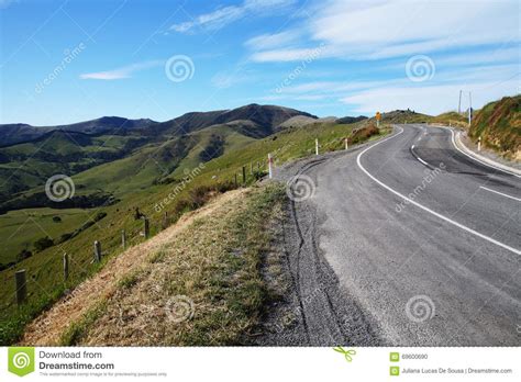 Road To Akaroa New Zealand Stock Photo Image Of Mirror Landscape