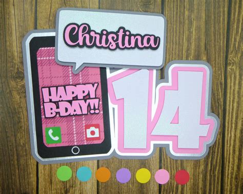 Cell Phone Cake Topper Personalized Birthday Cake Topper For Etsy