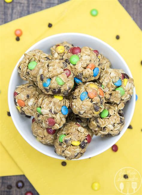 My mother can attest that no bakes are my kryptonite. No Bake Monster Cookie Granola Bar Bites - Like Mother ...