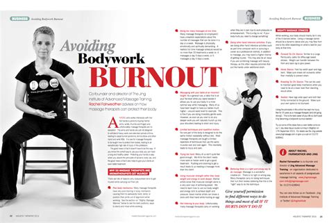 Something We Could All Use Right Now Article Avoiding Bodywork Burnout By Rachel