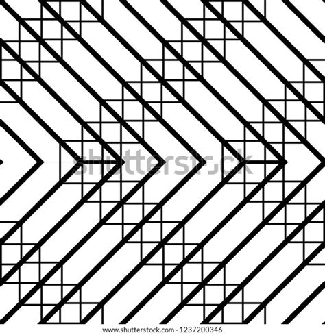 Design Seamless Monochrome Grid Pattern Abstract Zigzag Background