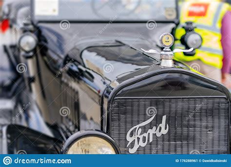 Front View On Black Ford Model T From 1900s Editorial Photo Image Of