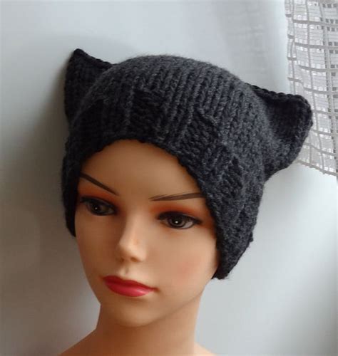 Cat Ear Hat Knitting Pattern Knitting Patterns