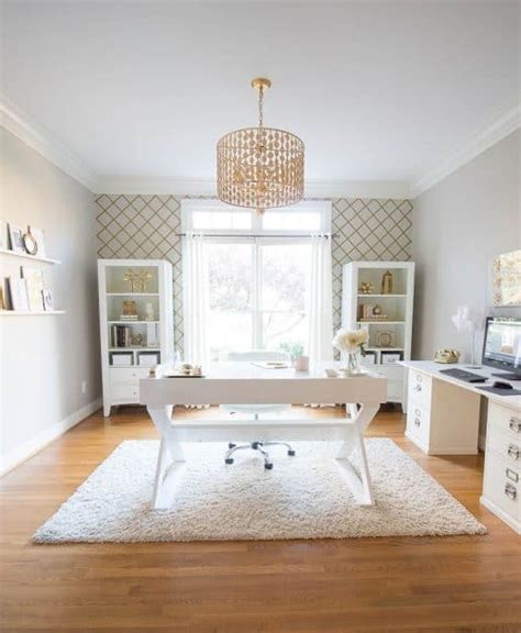One Room Challenge White And Gold Home Office Reveal Savvy Apron