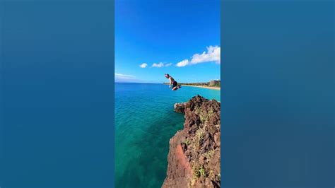 Black Rock Cliff Jump Shorts Maui Youtube