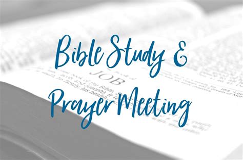 Bible Study And Prayer Meeting Waldringfield Baptist Church