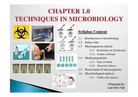 Chapter 1 Techniques In Microbiology Chapter 1 Techniques In