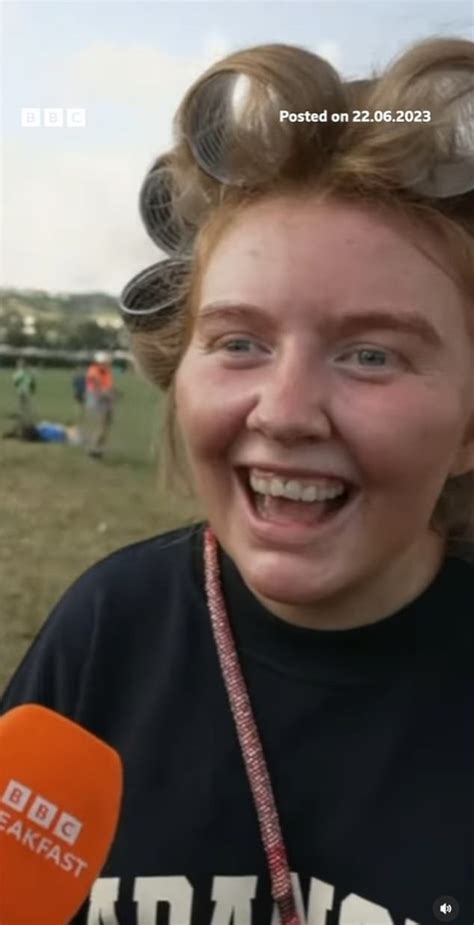 What Rollers Glastonbury Goer Wins Hearts With Hair Prep In Comedy