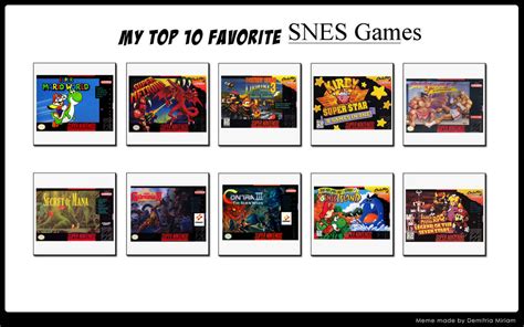 Top 10 Snes Games By Forestthegamer On Deviantart
