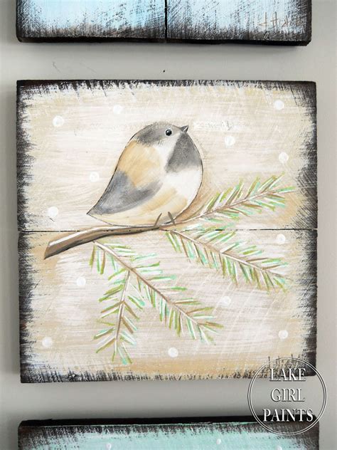 Creating wall art for your home is not as difficult as many people think. Lake Girl Paints: Rustic Winter Art Group