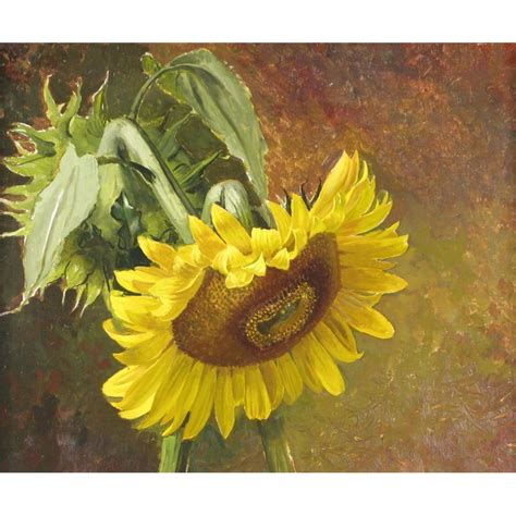 Gerald A Cooper 1899 1975 Sunflowers Oil On Canvas 39 X 485cm 15½