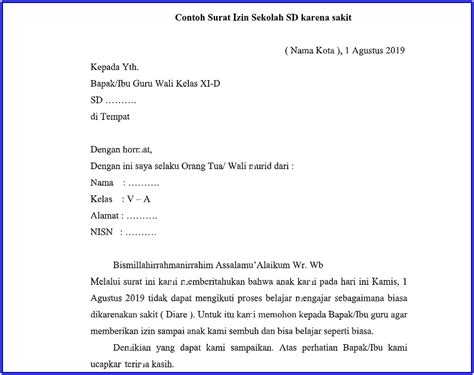Cara Membuat Surat Izin Sakit Disekolah - Homecare24