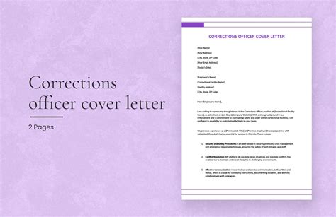 Corrections Officer Cover Letter In Word Google Docs Download Template Net