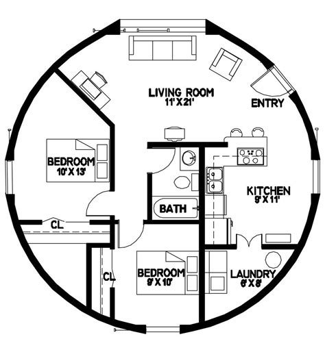 Click through for inspiration on how to plan the interior design of your next yurt. Oberon III | Monolithic Dome Institute | Round house plans ...
