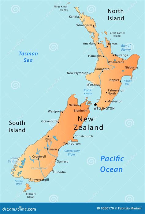 Nova Zelandia Mapa Cidades
