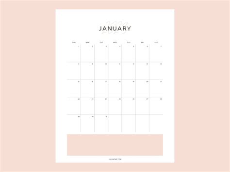 Cute January Calendar Printable 2023 Anjahome