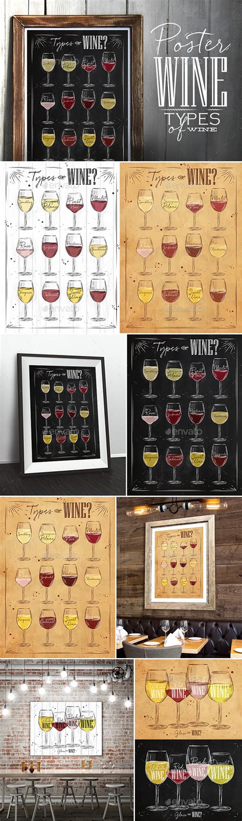Wine Types Posters By Anna42f Graphicriver