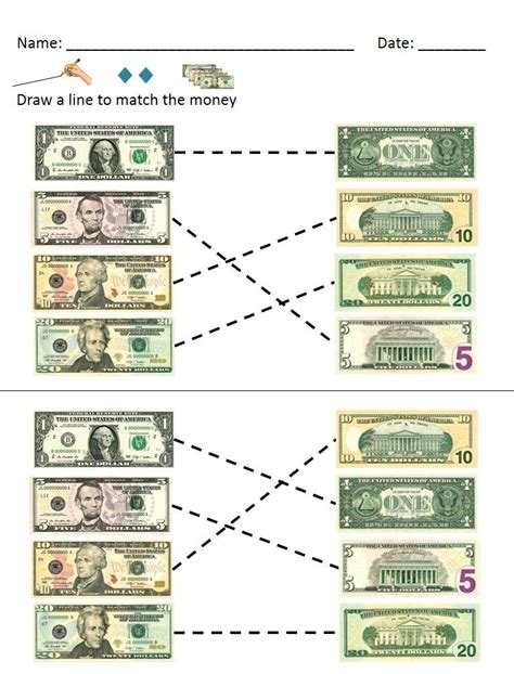 Differentiated Money Identification Worksheets Counting Money