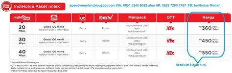 Meski murah dan banyak pilihan, paket ini ada yang khusus buat kartu prabayar. Internet murah Paket promo IMLEK 2018 dari Indihome Medan