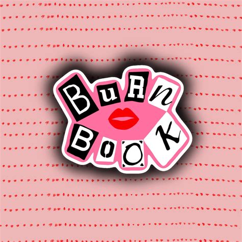 Mean Girls Burn Book Sticker Etsy