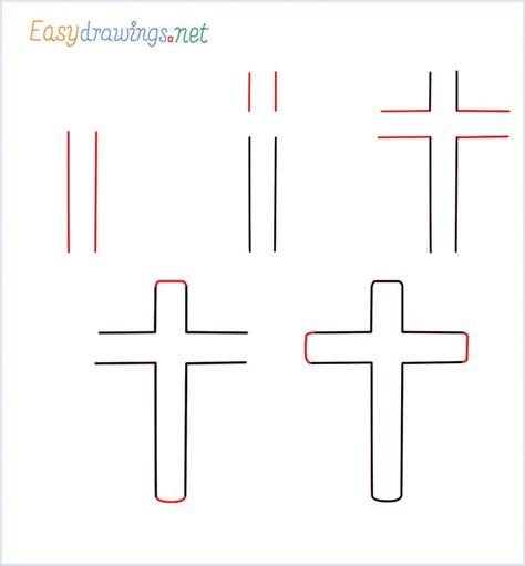 How To Draw A Cross Step By Step For Beginners 5 Easy Phase Easy