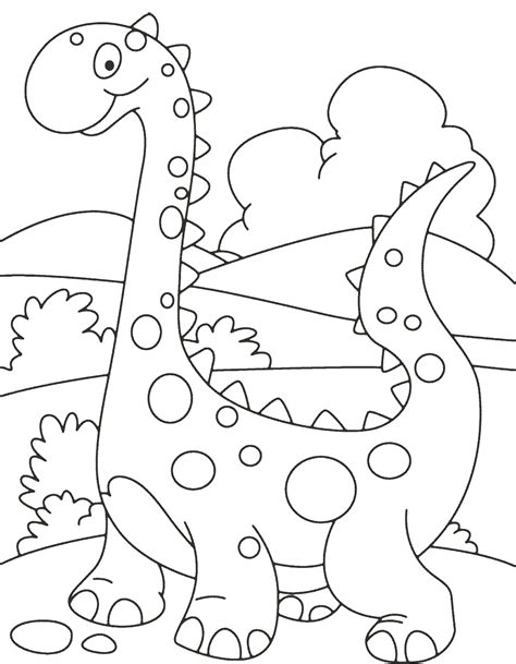 Gambar Mewarnai Dinosaurus Lucu Murid 17