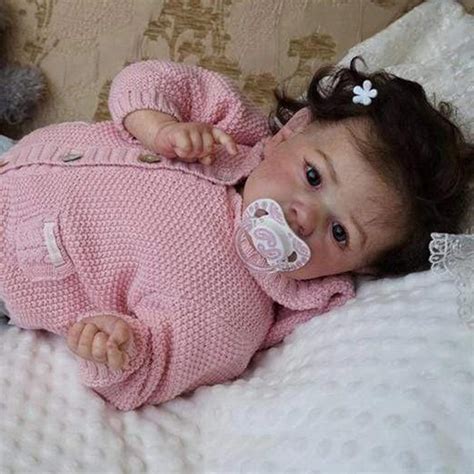 Muñeca Reborn De 22 Pulgadas Para Niñas Con El Pelo Rizado