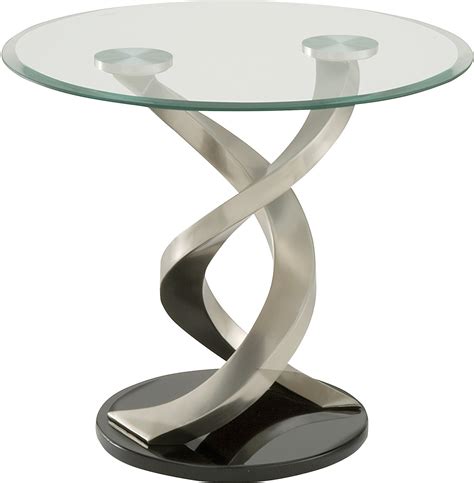 In a contemporary nickel with a tempered glass. Brushed Nickel Coffee Table Legs | Roy Home Design
